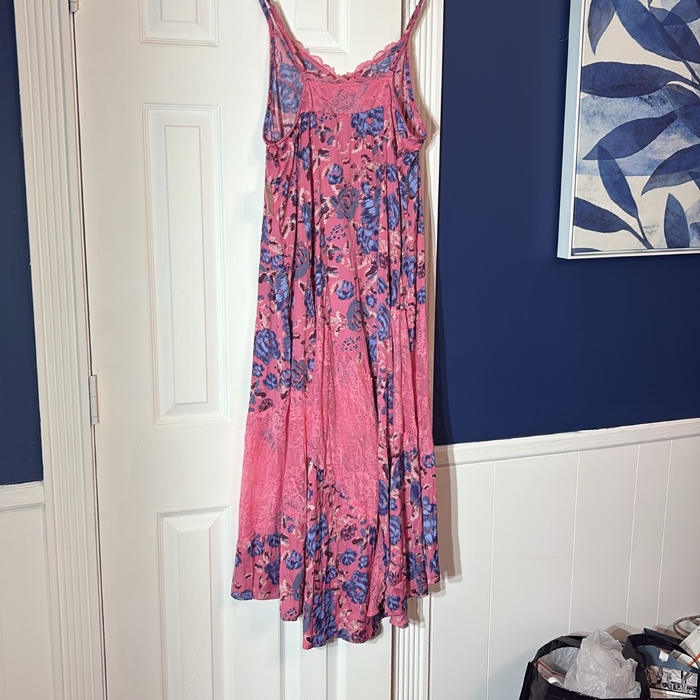 Free People Pink Floral Lace Slip Dress - Picture 9 of 9